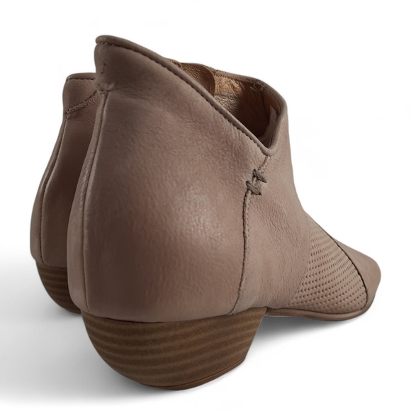 MIZ MOOZ Clermont Peep Toe Leather Heeled Booties Laser Cut Sandals Heels 7.5 - Picture 12 of 14